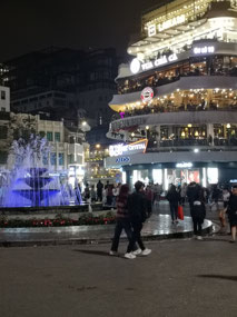 Fountain by the lake