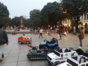 Many kids vehicles