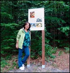 Excited about the short stroll to the forest