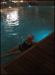 Enjoying the indoor pool of the Le Meridien Spa