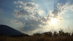 A cloudy sky