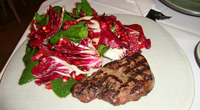 Liver and pomegranate salad
