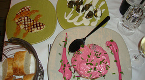Tasty food, variety of salads