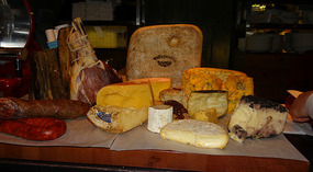 Collection of cheese, Dry Aged Beef  & Sausage 