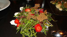Roasted red beets, baby rocket, dried cranberies, 