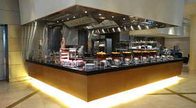 The Open kitchen of Byzantino - Hilton