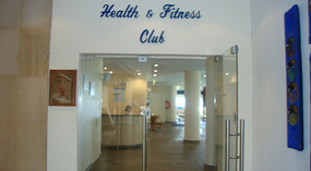The entrance of the Health and Fitness Club