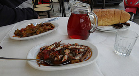 Lunch at PLATANIA Ouzeri tavern