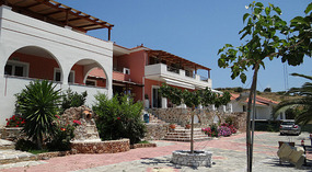 The forefront of St. George Hotel - Nea Styra