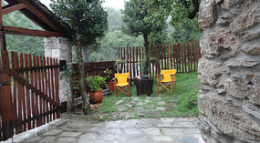 A nice sitting spot by the entrance gate