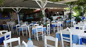Lunch at the Restaurant of Petros at Horefto,
