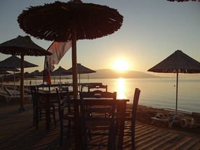 Sunrise from the Grand Bleu beach resort -Eretria