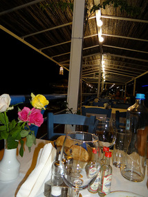 Dining at Panorama tavern in Marathopolis