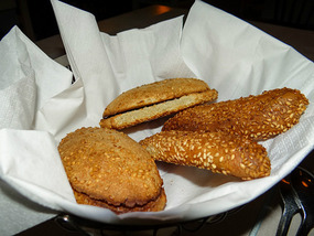 The welcoming bread/rolls basket