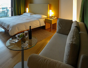 The suite's interior space
