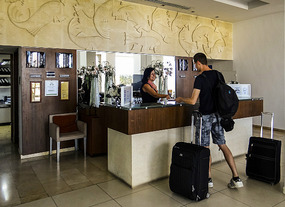 Reception desk -a warm welcoming
