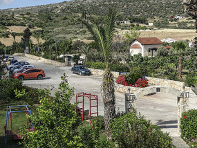 Parking lot and the chapel 