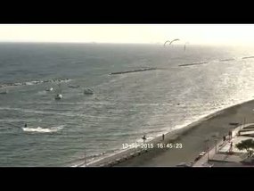 Beach gliding at the Poseidonia Beach Hotel 