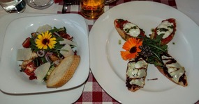 Bruschetta and Mixed Salad