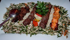 Nicely presented platter with Grilled delicacies! 
