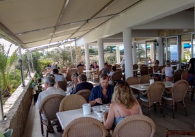The restaurant terrace
