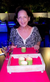 Welcoming drink out of a bamboo cups