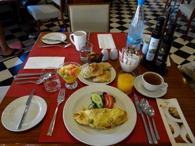 Breakfast time at the Fontana restaurant