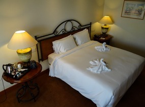 The king-sized Hilton Serenity bed