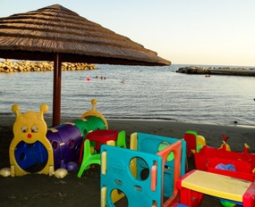Kids leisure corner by the beach 
