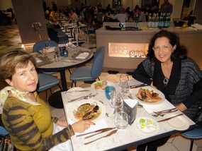 Enjoying our first dining experience at the Oceana