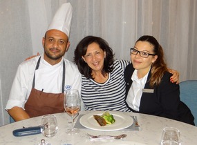 With the Executive Sous Chef Adre and Araceli.