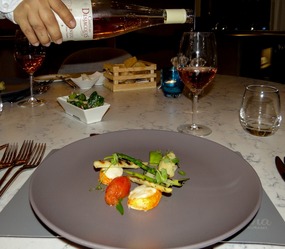 The Lobster Salad presentation