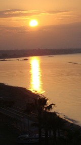 6:00 a.m the sunrise at the Palm Beach Hotel