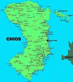 The map of Chios
