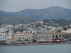 Panoramic view of the city from a boat