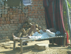 Beside the traffic jam