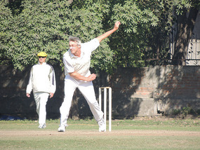 Tina has taken a few photos of Wayne bowling!