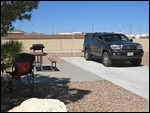Our campsite at Nellis, AFB.