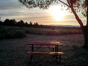 Our view this morning just after sunrise