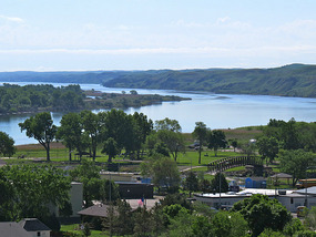 The Missouri River from the Verendrye Monument.