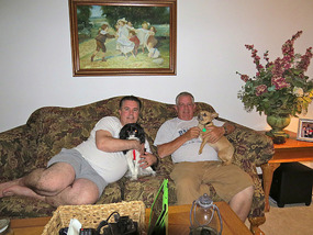 Brian and Jan with Hachi and Chi Chi