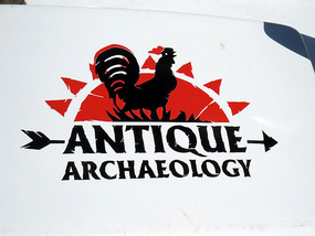 A familiar sign on their van