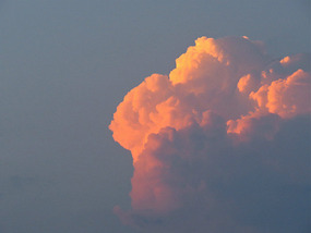 Photo of summer late evening clouds in Iowa