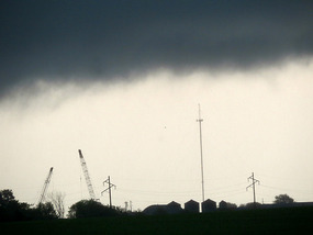 Storm clouds over rural Muscatine