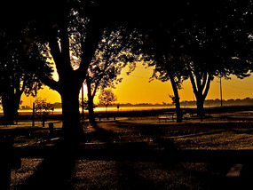 Friday morning sunrise at the Mitchell KOA.
