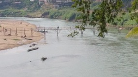 Bamboo footbridge