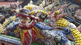 Mosaics at the Lin Quang Pagoda