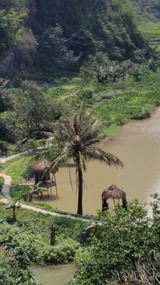 view from back of Bich Dong Pagoda