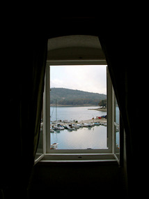 Morning VIEW from our bedroom on Cres Island!
