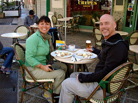In Nice France and of course ate a crepe!!